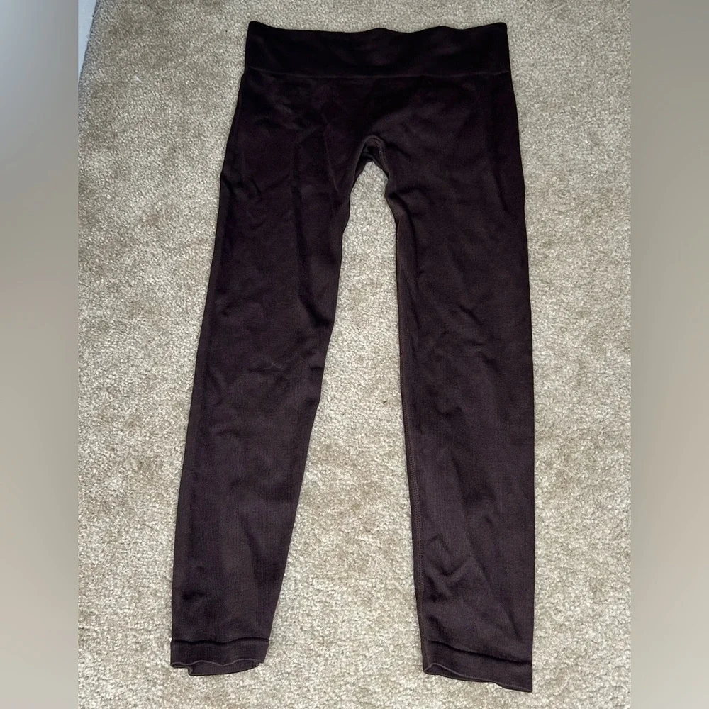 Hoxton Haus Brown Ribbed Leggings M/L - Picture 2 of 6